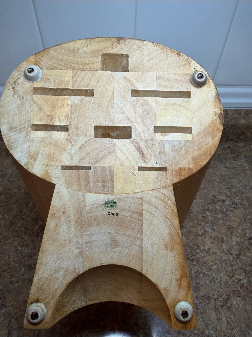 Saladmaster Natural Wood Knife Block - Light Brown - Picture 7 of 11